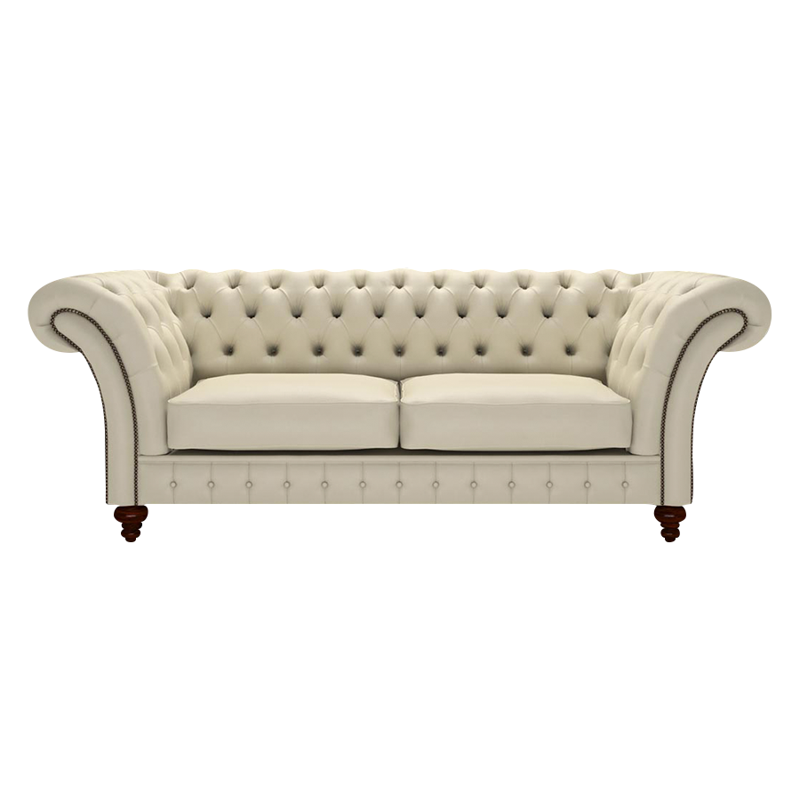 Wordsworth 3 Sits Chesterfield Soffa Birch Ivory