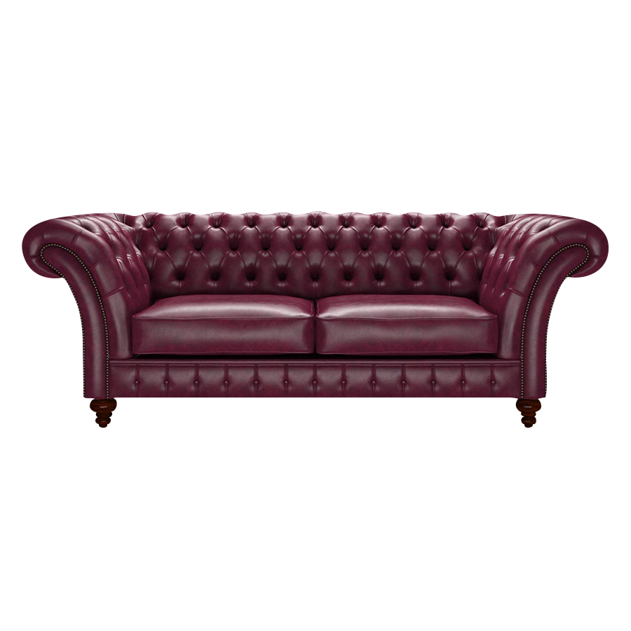Wordsworth 3 Sits Chesterfield Soffa Old English Burgundy