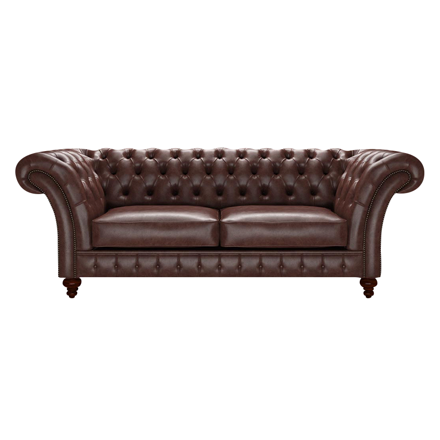 Wordsworth 3 Sits Chesterfield Soffa Old English Dark Brown