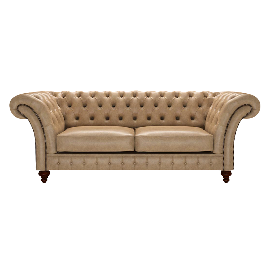 Wordsworth 3 Sits Chesterfield Soffa Old English Parchment