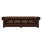Classic 4 Sits Chesterfield Soffa Antique Autumn Tan