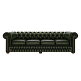 Classic 4 Sits Chesterfield Soffa Antique Green