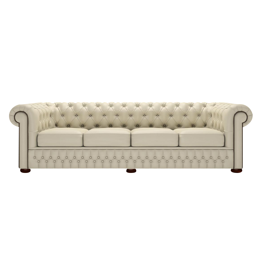 Classic 4 Sits Chesterfield Soffa Birch Ivory