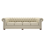 Classic 4 Sits Chesterfield Soffa Birch Ivory