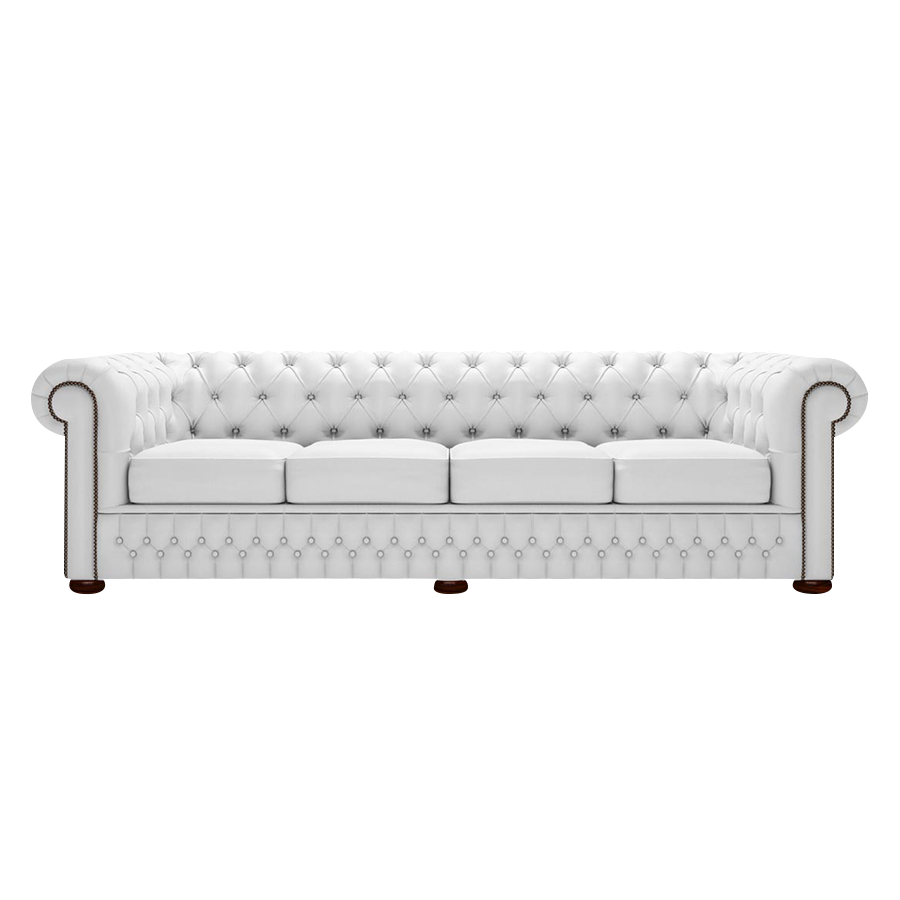Classic 4 Sits Chesterfield Soffa Birch White