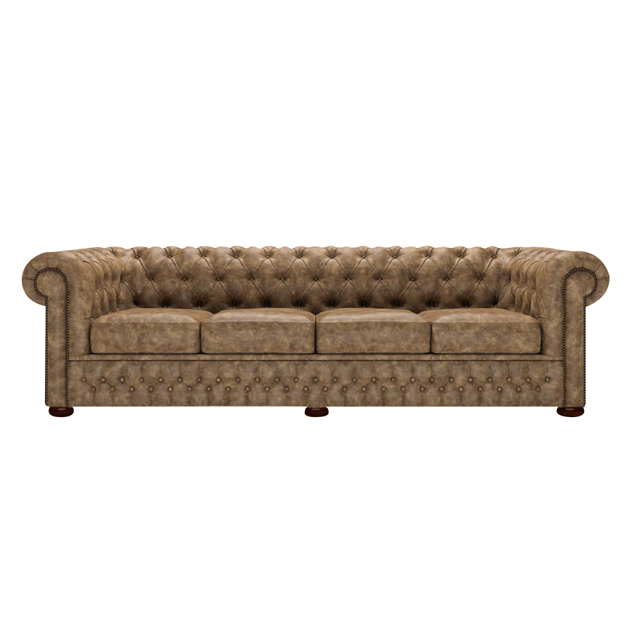Classic 4 Sits Chesterfield Soffa Etna Camel