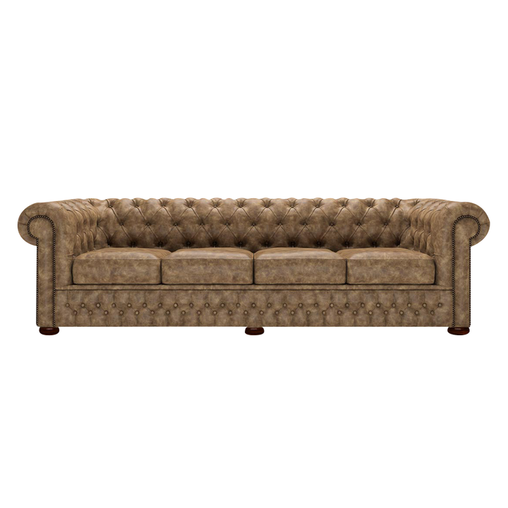 Classic 4 Sits Chesterfield Soffa Etna Camel