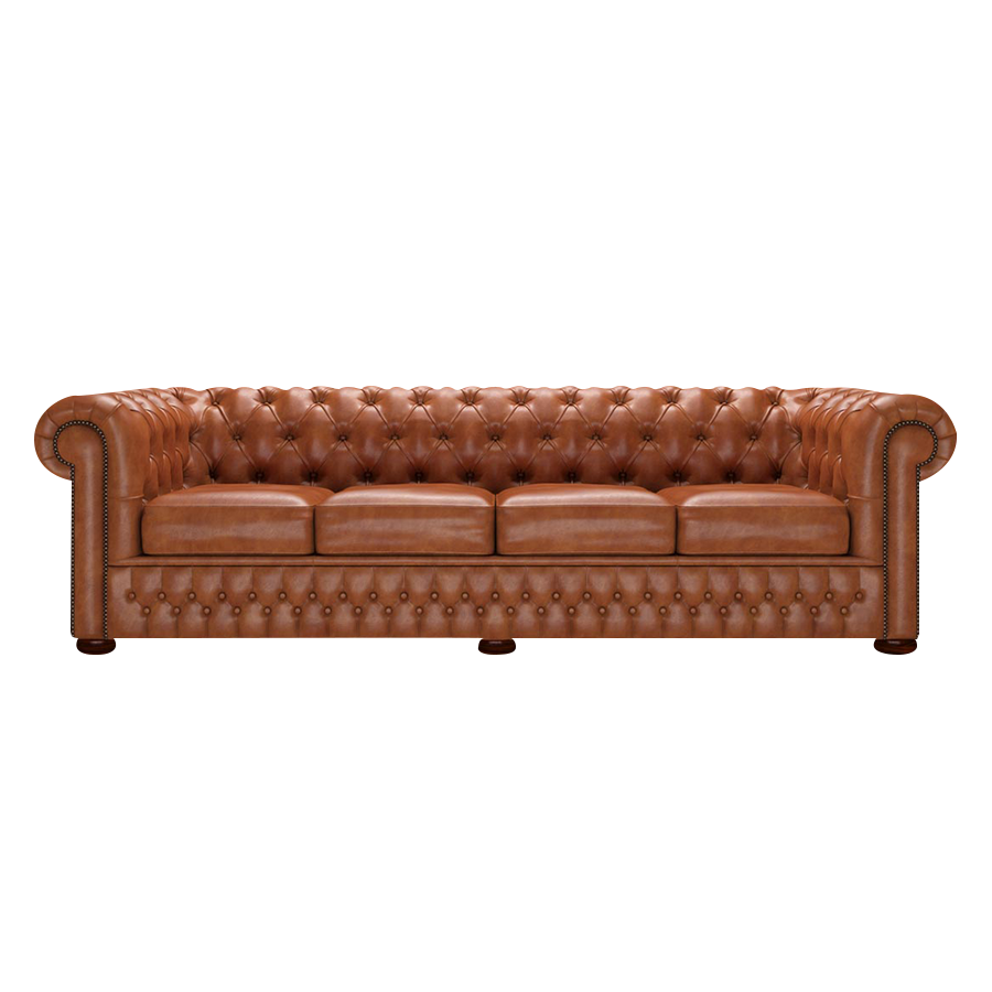 Classic 4 Sits Chesterfield Soffa Old English Bruciato