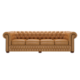 Classic 4 Sits Chesterfield Soffa Old English Buckskin