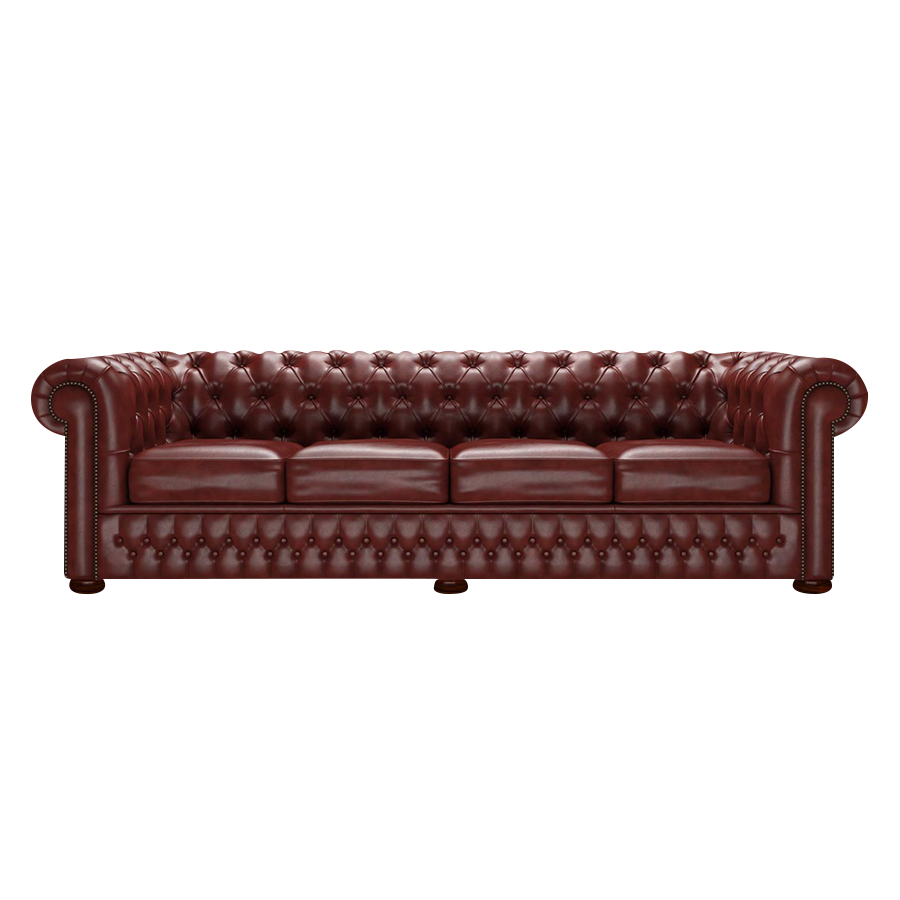 Classic 4 Sits Chesterfield Soffa Old English Chestnut