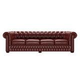 Classic 4 Sits Chesterfield Soffa Old English Chestnut