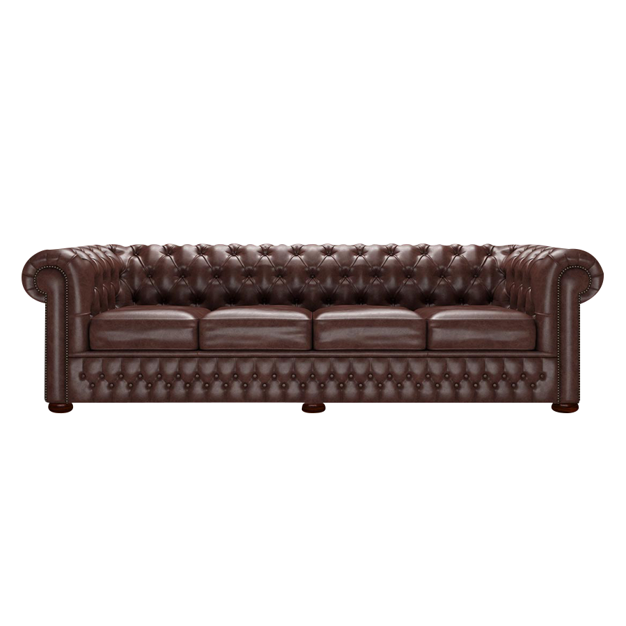 Classic 4 Sits Chesterfield Soffa Old English Dark Brown
