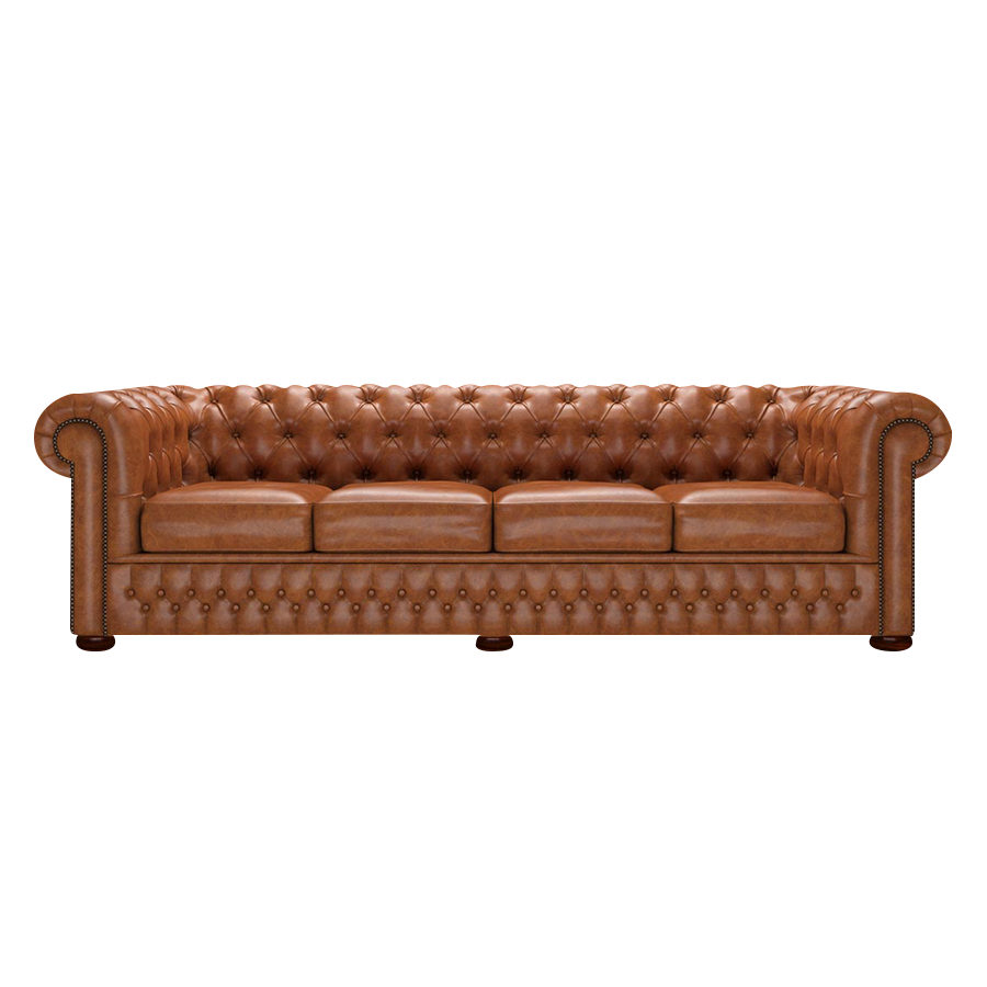 Classic 4 Sits Chesterfield Soffa Old English Saddle