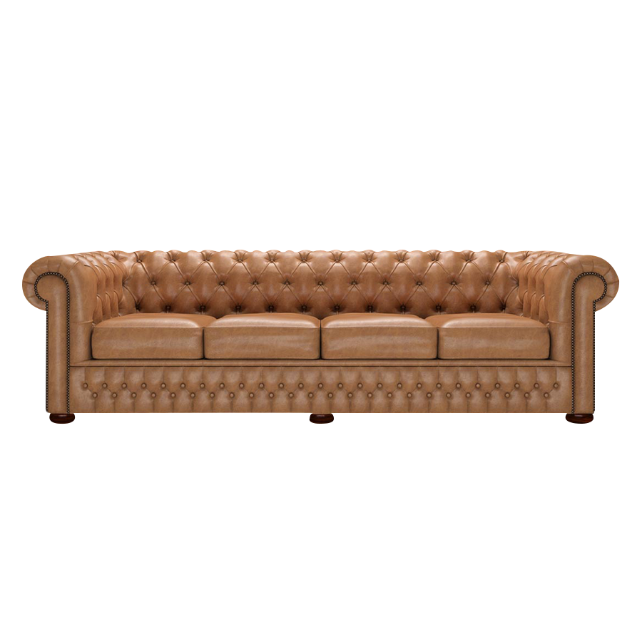 Classic 4 Sits Chesterfield Soffa Old English Tan