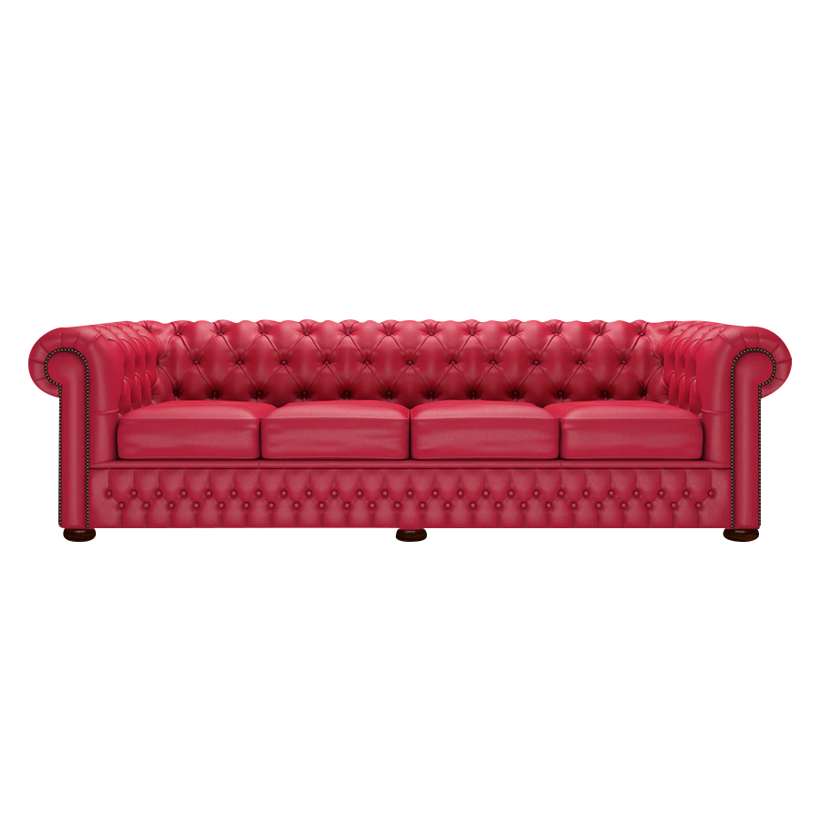 Classic 4 Sits Chesterfield Soffa Shelly Flame Red