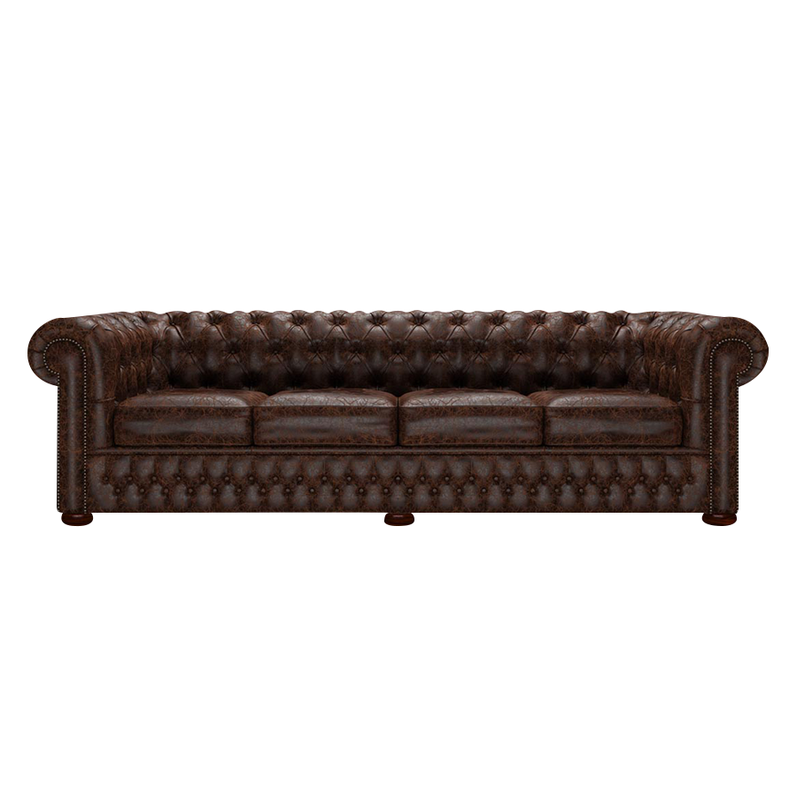 Classic 4 Sits Chesterfield Soffa Tudor Mahogany