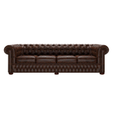 Classic 4 Sits Chesterfield Soffa Tudor Mahogany