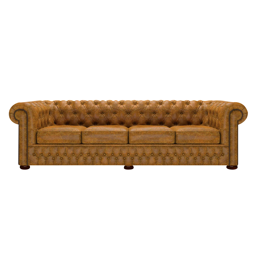 Classic 4 Sits Chesterfield Soffa Tudor Mustard