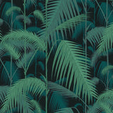 Cole and Son Tyg Palm Jungle Viridian & Petrol On Charcoal