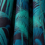 Cole and Son Tyg Palm Jungle Viridian & Petrol On Charcoal