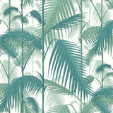 Cole and Son Tyg Palm Jungle Teal & Viridian On Chalk