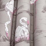 Cole and Son Tyg Flamingos White & Fuchsia On Taupe