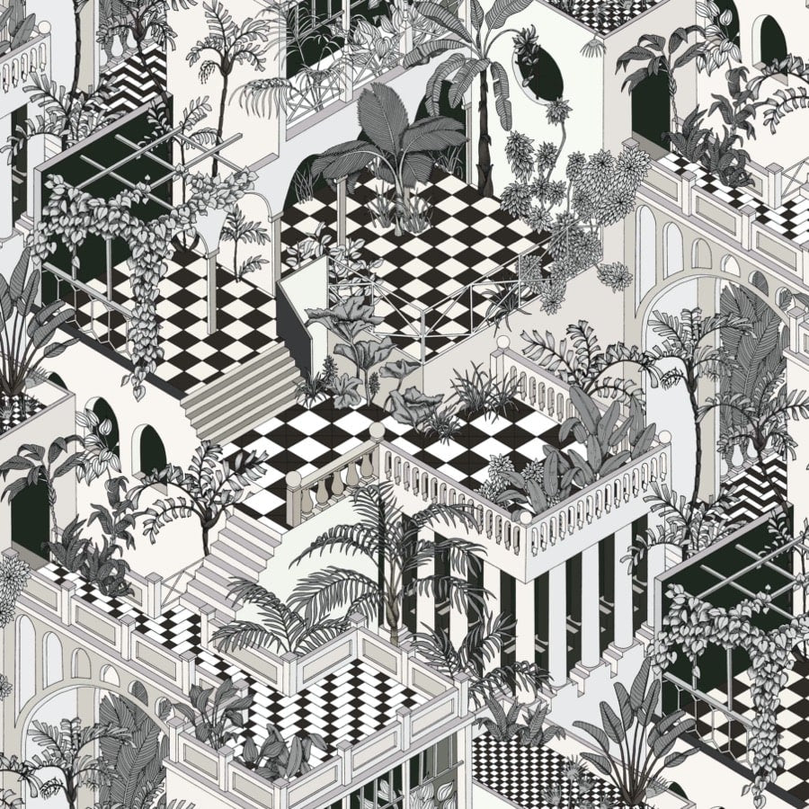 Cole and Son Tyg Miami Black & White
