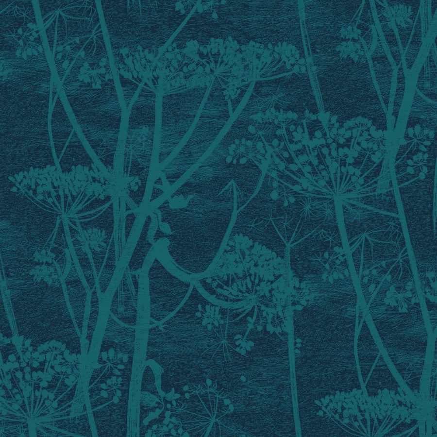 Cole and Son Tyg Cow Parsley Petrol & Ink