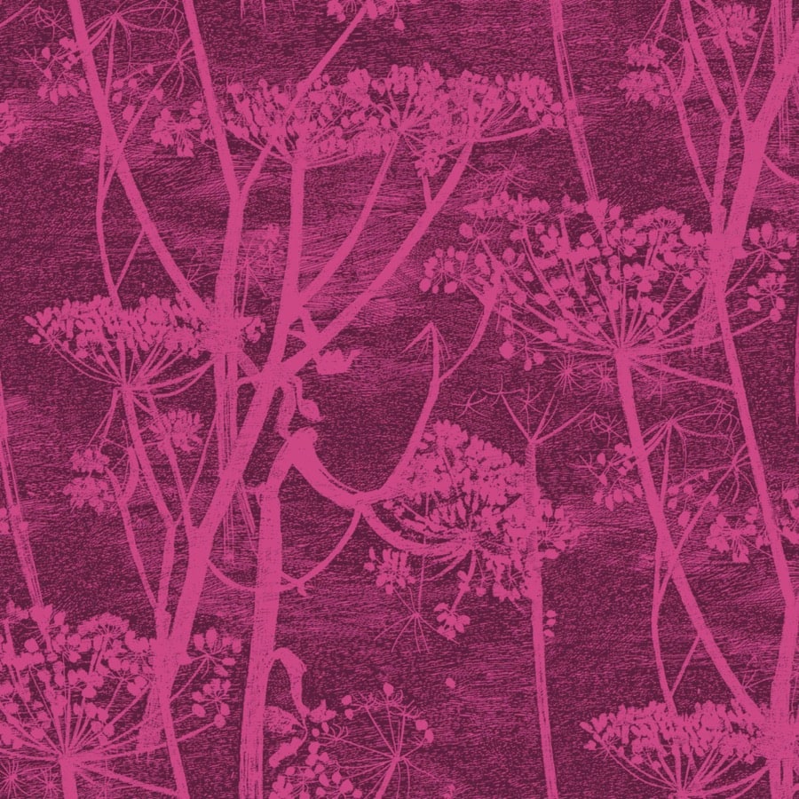 Cole and Son Tyg Cow Parsley Magenta & Plum