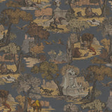 Cole and Son Tyg Versailles Grand Ginger On Charcoal