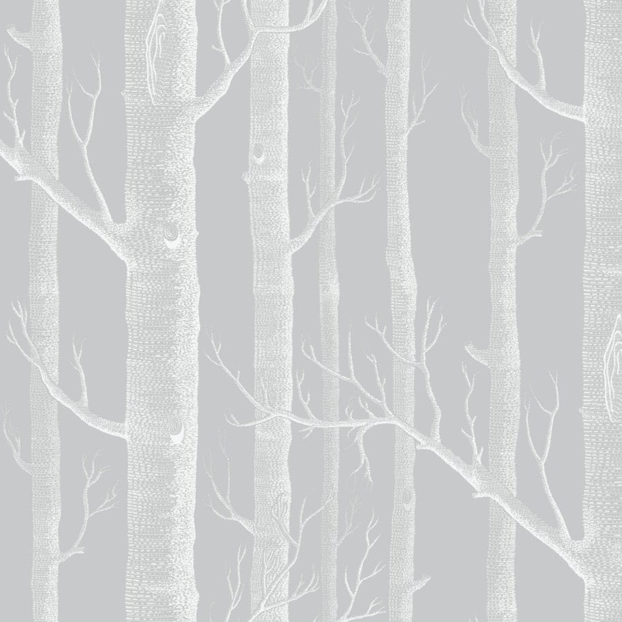 Cole and Son Tyg Woods White On Soft Grey