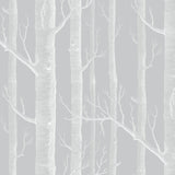 Cole and Son Tyg Woods White On Soft Grey