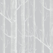 Cole and Son Tyg Woods White On Soft Grey