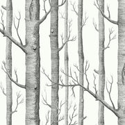 Cole and Son Tyg Woods Black On White