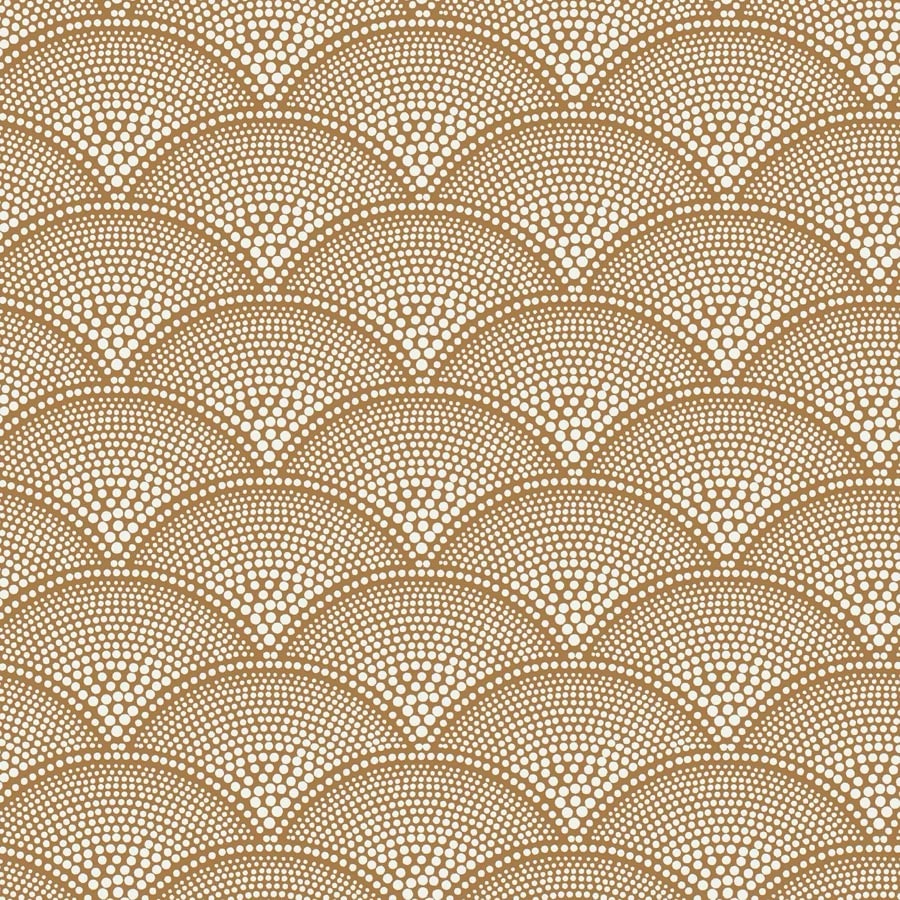 Cole and Son Tyg Feather Fan Cream On Ginger