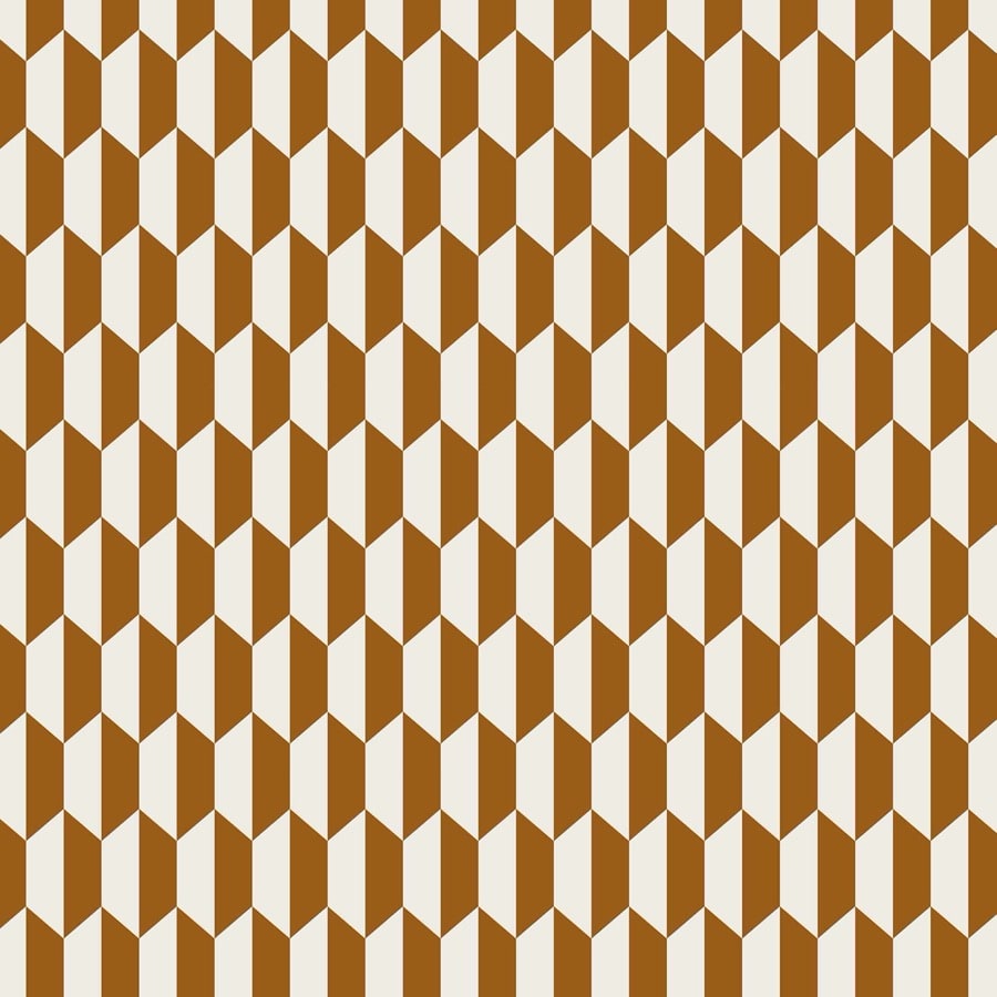 Cole and Son Tyg Tile Dark Ginger & Cream
