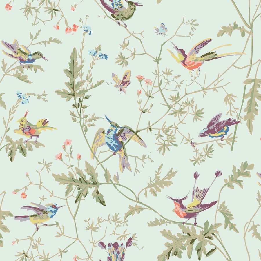Cole and Son Tyg Hummingbirds Duck Egg