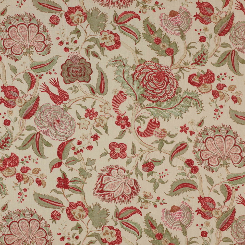 Colefax and Fowler Tyg Colmar Red Green