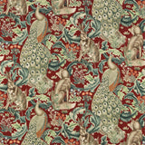 Morris and Co Tyg Forest (Viscose Linen) Red
