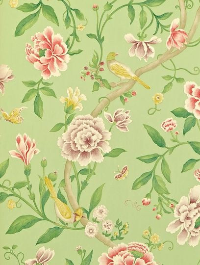Sanderson Tapet Porcelain Garden Rose/Fennel