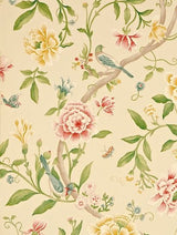 Sanderson Tapet Porcelain Garden Red/Beige