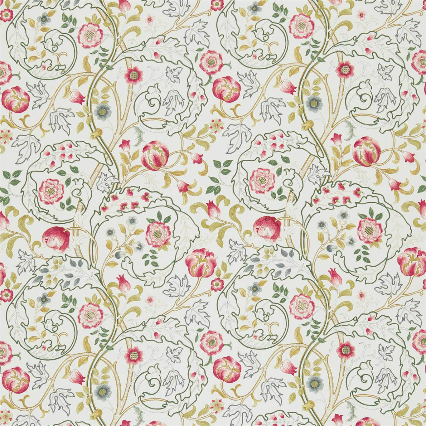 Morris and Co Tyg Mary Isobel Pink Ivory