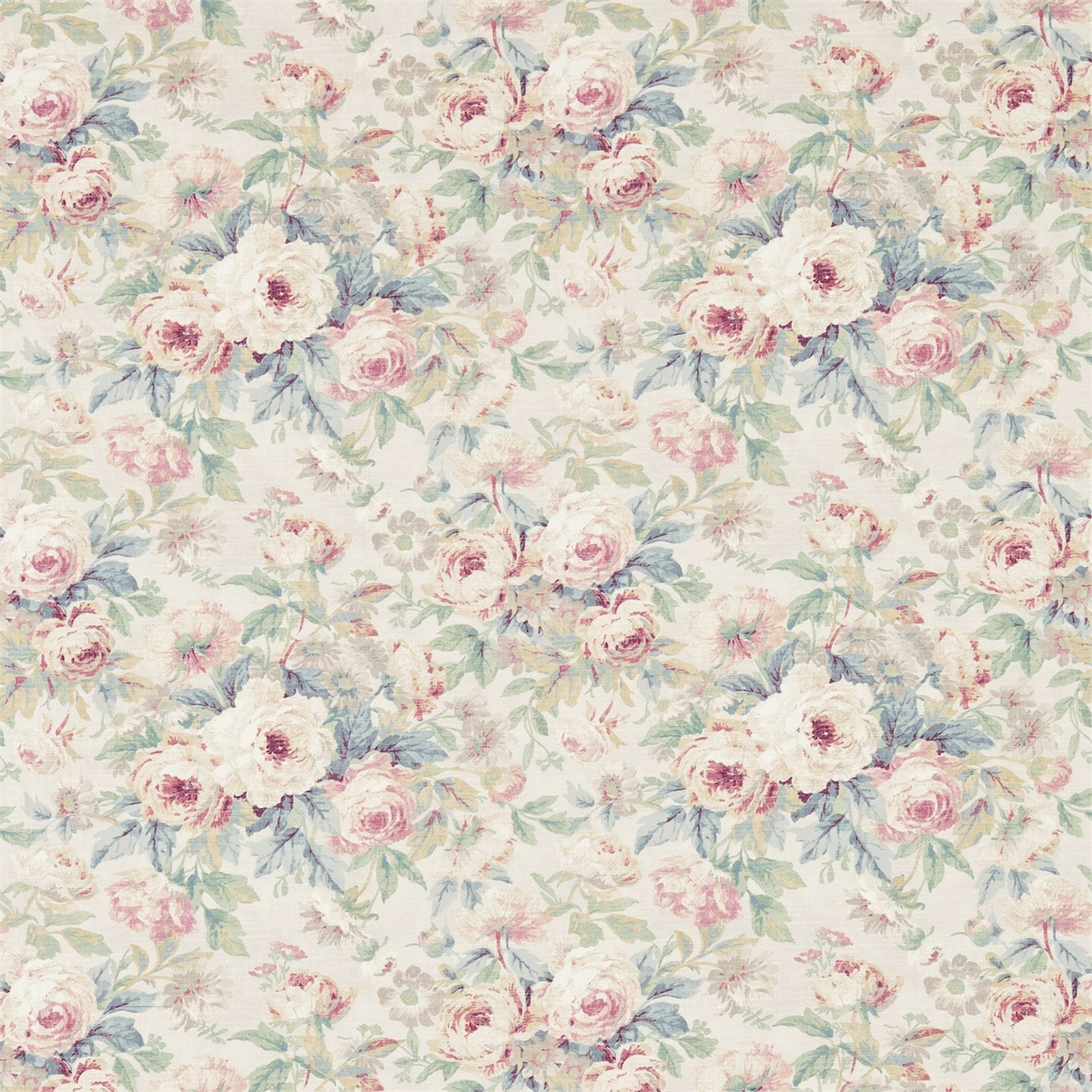 Sanderson Tyg Amelia Rose Wedgwood Rose