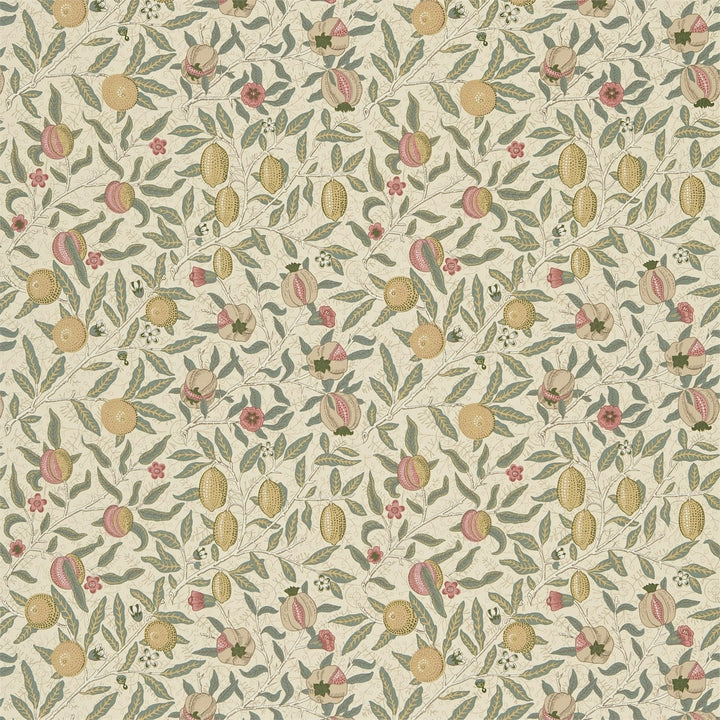 Morris and Co Tyg Fruit Ivory Teal