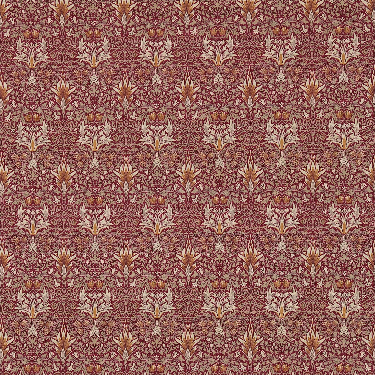 Morris and Co Tyg Snakeshead Claret Gold