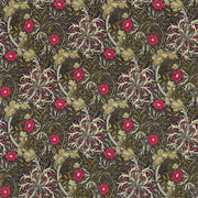 Morris and Co Tyg Morris Seaweed Ebony Poppy
