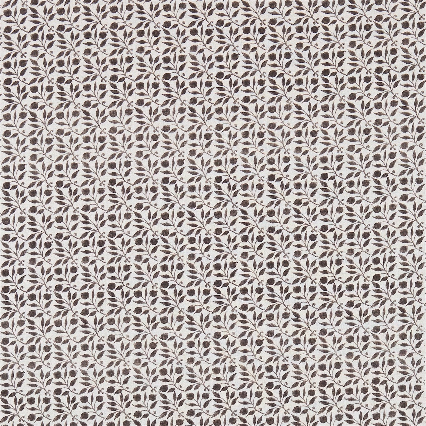 Morris and Co Tyg Rosehip Black Ecru