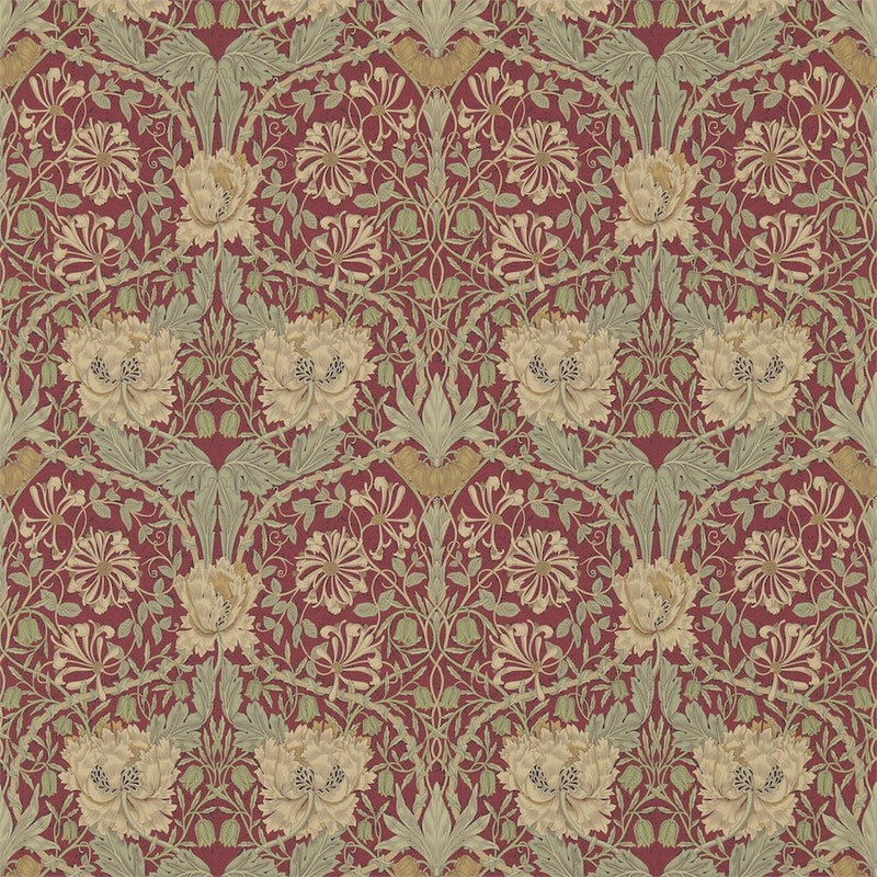 Honeysuckle & Tulip Tapet — Morris & Co