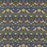 Morris and Co Tyg Strawberry Thief Indigo Mineral