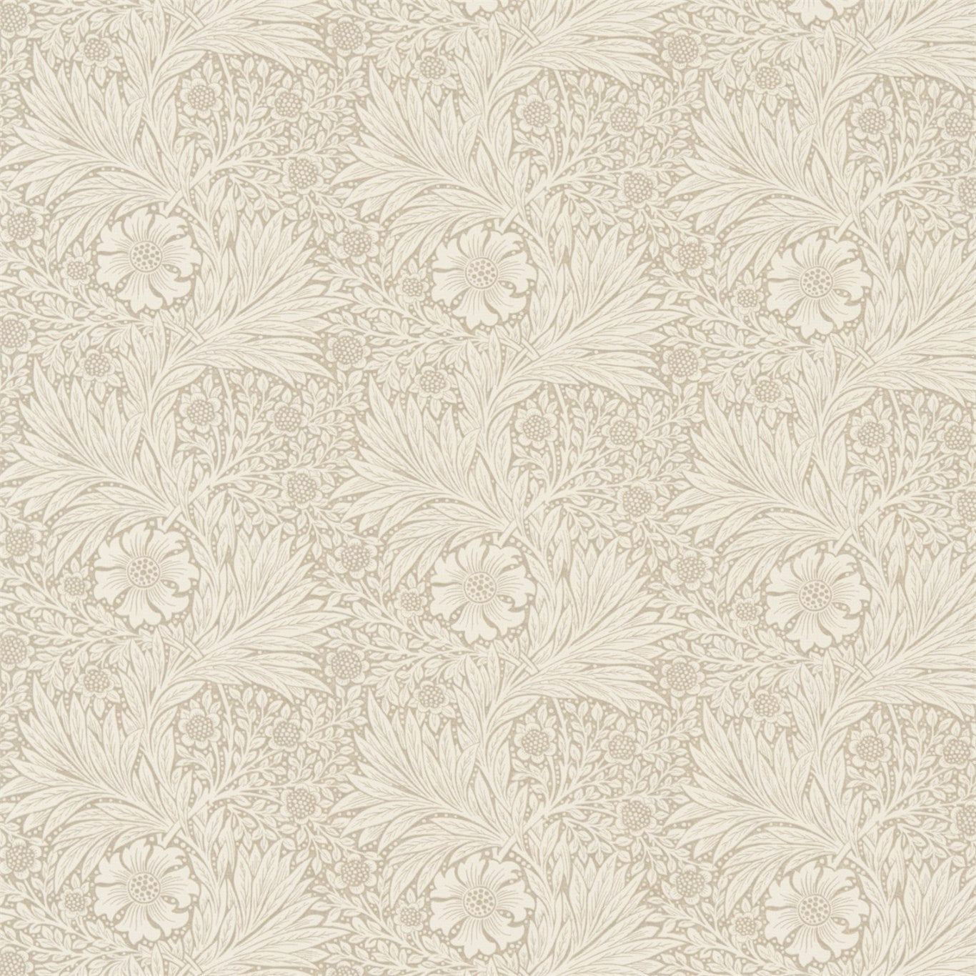 Morris and Co Tyg Marigold Linen Ivory